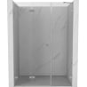 Mexen Lunar-F sprchové dvere skladacie ľavé 140 cm, priehľadné, brúsený nikel - 836S-140-050-97-00-L