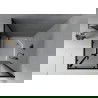 Mexen Rio štvorcový sprchový kút 90 x 90 cm, grafit, čierny + sprchová vanička Rio, biela - 860-090-090-70-40-4510
