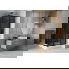 Mexen Rio štvorcový sprchový kút 90 x 90 cm, grafit, čierny + sprchová vanička Rio, biela - 860-090-090-70-40-4510