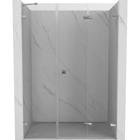 Mexen Lunar-F skladacie sprchové dvere pravé 125 cm, priehľadné, chróm - 836S-125-050-01-00-P