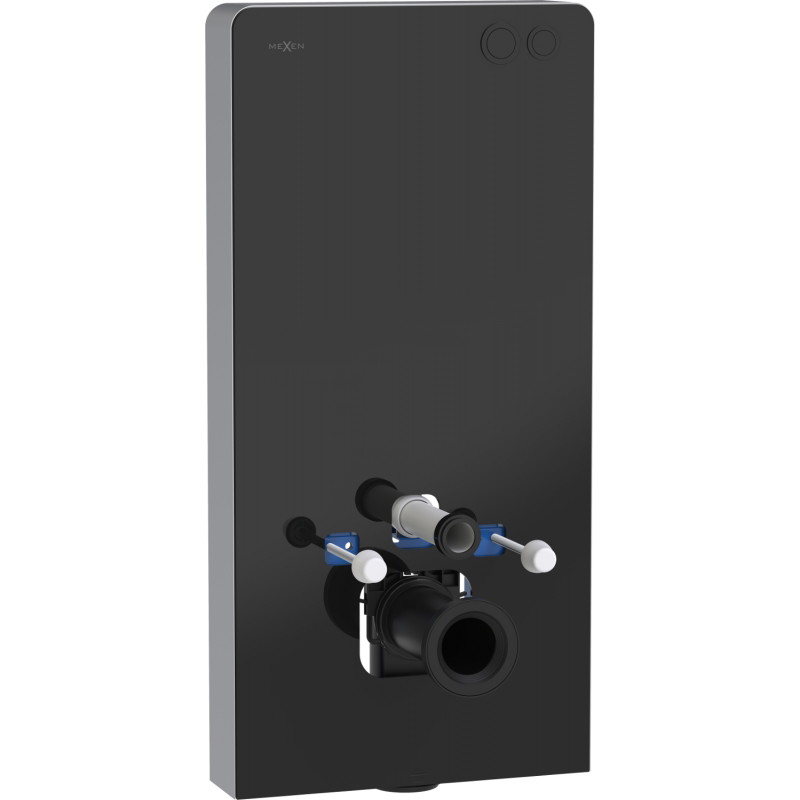 Mexen Tex Air G pneumatický povrchový rám pre WC, čierne sklo - 61150A-70