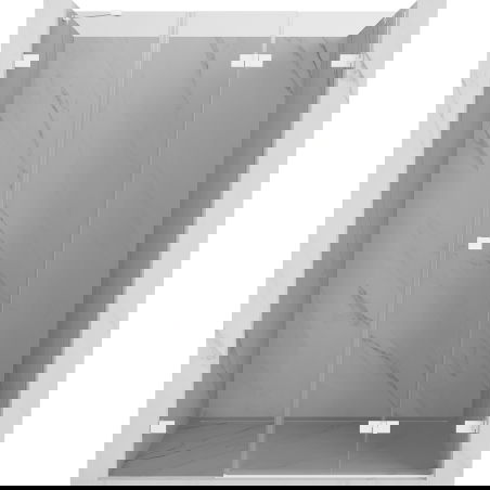 Mexen Lunar-F skladacie sprchové dvere pravé 130 cm, priehľadné, biele - 836S-130-050-20-00-P