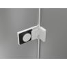 Mexen Lunar-F skladacie sprchové dvere pravé 135 cm, transparentné, biele - 836S-135-050-20-00-P