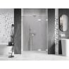 Mexen Lunar-F skladacie sprchové dvere pravé 135 cm, transparentné, biele - 836S-135-050-20-00-P