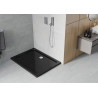 Mexen Flat obdĺžnikový sprchový kút slim 80 x 70 cm, čierny, sifón chróm - 40707080