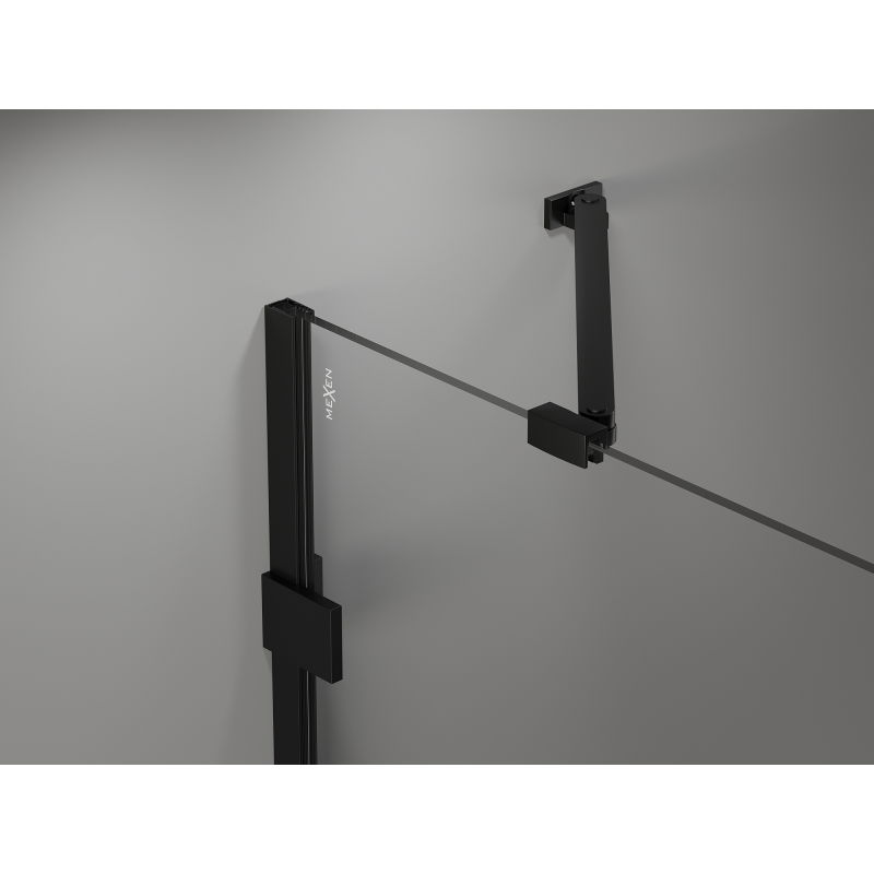 Mexen Lunar-B sprchové dvere otočné ľavé 120 cm, transparentné, čierne - 832S-120-050-70-00-L