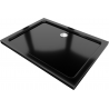 Mexen Flat obdĺžnikový sprchový kút slim 90 x 80 cm, čierny, sifón chróm - 40708090