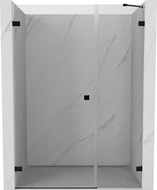 Mexen Lunar-B sprchové dvere otočné ľavé 135 cm, transparentné, čierne - 832S-135-050-70-00-L