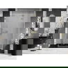 Mexen Lunar-F skladacie sprchové dvere pravé 140 cm, transparent, zlaté brúsené - 836S-140-050-55-00-P