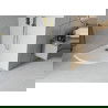 Mexen Flat polkruhový slim sprchový kút 100 x 100 cm, biely, sifón zlatý - 41101010G