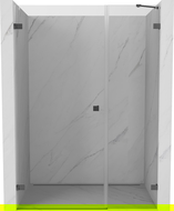 Mexen Lunar-B sprchové dvere jednokrídlové ľavé 110 cm, priehľadné, zbraňový kov - 832S-110-050-95-00-L