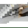 Mexen Flat polkruhový sprchový odtok slim 100 x 100 cm, čierny, zlatý sifón - 41701010G
