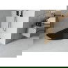 Mexen Flat polokruhový sprchový odtok slim 100 x 100 cm, čierny, sifón čierny - 41701010B