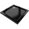 Mexen Flat štvorcový sprchovací kút slim 70 x 70 cm, čierny, sifón zlatý - 40707070G