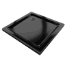 Mexen Flat štvorcový sprchový vanička slim 70 x 70 cm, čierny, sifón čierny - 40707070B