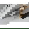 Mexen Flat štvorcová sprchová vanička slim 70 x 70 cm, čierna, syfon čierna - 40707070B