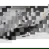 Mexen Lunar-F sprchové dvere skladacie pravé 130 cm, transparentné, gun gray kartáčované - 836S-130-050-66-00-P