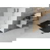 Mexen Flat obdĺžniková sprchová vanička slim 140 x 70 cm, čierna, sifon chromový- 40707014