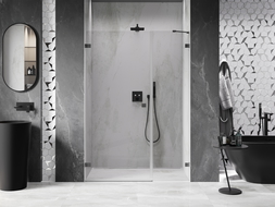 Mexen Lunar-B sprchové dvere ľavé 140 cm, transparentné, gun metal - 832S-140-050-95-00-L