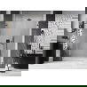 Mexen Lunar-B sprchové dvere výklopné ľavé 150 cm, transparentné, gun metal - 832S-150-050-95-00-L
