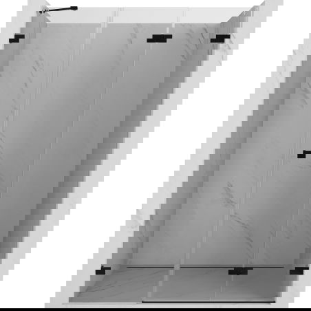 Mexen Lunar-F skladacie sprchové dvere pravé 150 cm, transparentné, čierne - 836S-150-050-70-00-P