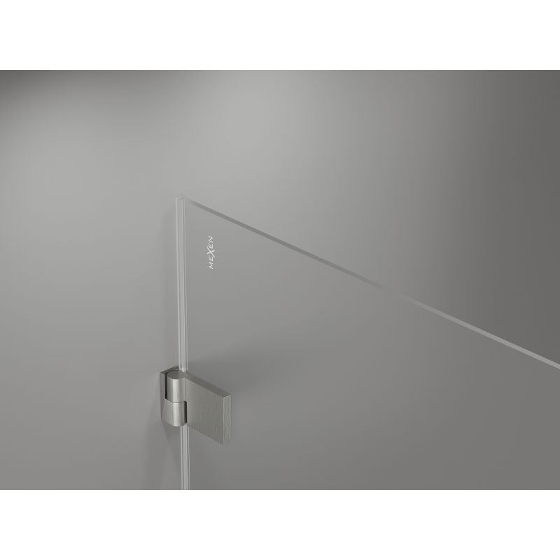 Mexen Lunar-B sprchové dvere výklopné ľavé 110 cm, transparentné, kartáčovaný nikel - 832S-110-050-97-00-L