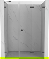 Mexen Lunar-F skladacie sprchové dvere pravé 135 cm, transparentné, gun metal - 836S-135-050-95-00-P