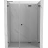 Mexen Lunar-F sprchové dvere skladacie pravé 140 cm, transparentné, gun metal - 836S-140-050-95-00-P