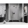 Mexen Lunar-F sprchové dvere skladacie pravé 140 cm, transparentné, gun metal - 836S-140-050-95-00-P