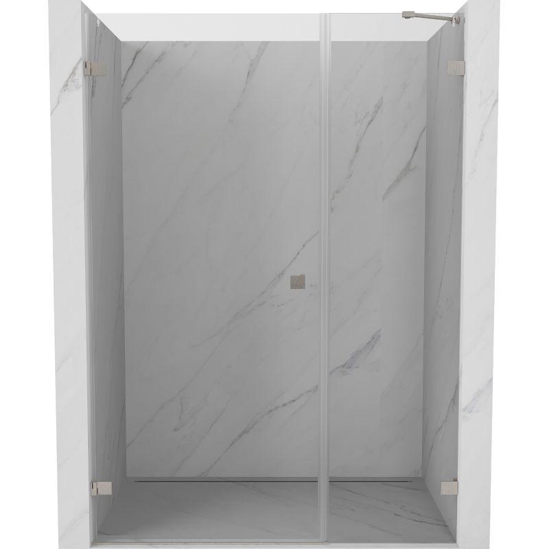 Mexen Lunar-B sprchové dvere s ľavým pántom 120 cm, transparentné, brúsený nikel - 832S-120-050-97-00-L