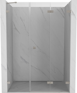 Mexen Lunar-F skladacie sprchové dvere pravé 110 cm, transparentné, kartáčovaný nikel - 836S-110-050-97-00-P