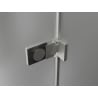 Mexen Lunar-F skladacie sprchové dvere pravé 140 cm, transparentné, brúsený nikel - 836S-140-050-97-00-P