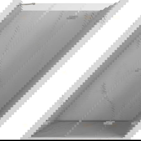 Mexen Lunar-F skladacie sprchové dvere pravé 150 cm, transparentné, kartáčovaný nikel - 836S-150-050-97-00-P