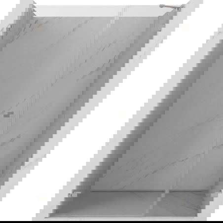 Mexen Lunar-B sprchové dvere otočné ľavé 140 cm, transparentné, brúsený nikel - 832S-140-050-97-00-L