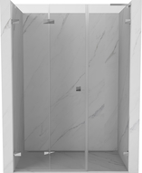 Mexen Lunar-F L skladacie sprchové dvere ľavé 140 cm, transparentné, chróm - 836SL-140-050-01-00-L