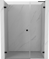 Mexen Lunar-B L sprchové dvere s otváraním doľava 125 cm, transparentné, čierne - 832SL-125-050-70-00-L