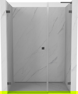 Mexen Lunar-B L sprchové dvere otváravé ľavé 135 cm, priehľadné, gun metal - 832SL-135-050-95-00-L