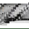 Mexen Lunar-B L sprchové dvere otváravé ľavé 135 cm, priehľadné, gun metal - 832SL-135-050-95-00-L