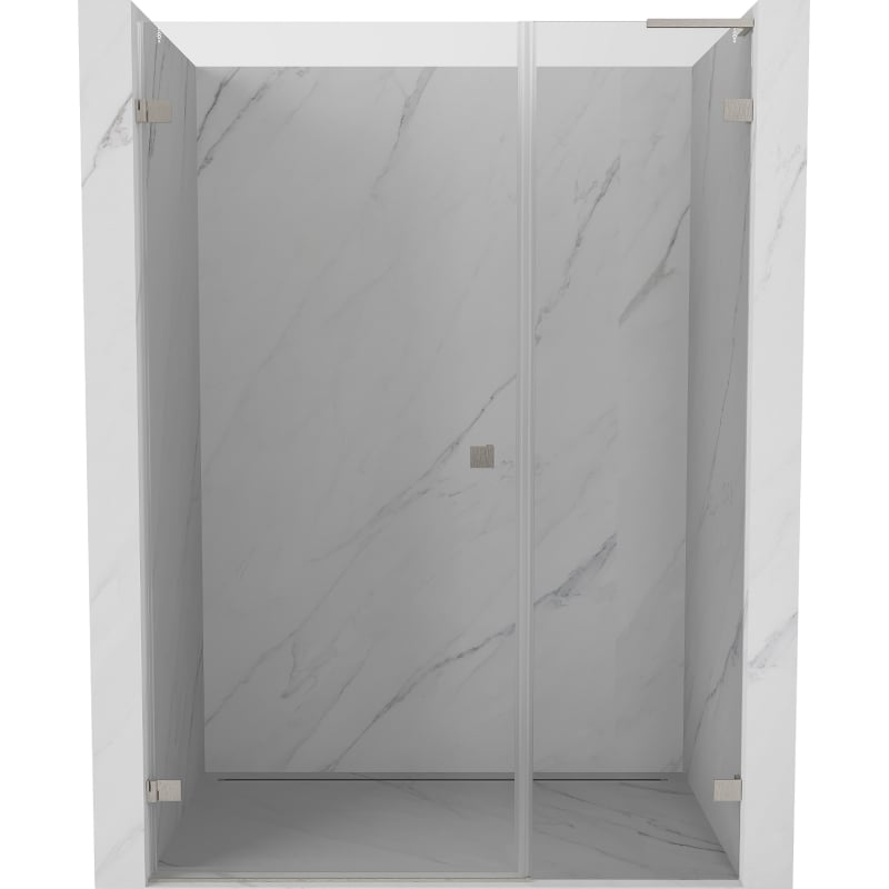 Mexen Lunar-B L sprchové dvere úchylnej ľavej 115 cm, priehľadné, brúsený nikel - 832SL-115-050-97-00-L