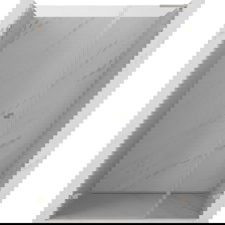 Mexen Lunar-B L sprchové dvere výklopné ľavé 115 cm, transparentné, brúsený nikel - 832SL-115-050-97-00-L