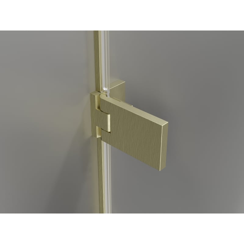 Mexen Lunar-F L skladacie sprchové dvere ľavé 110 cm, transparentné, zlaté kartáčované - 836SL-110-050-55-00-L