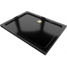 Mexen Flat štvorcový sprchový kút slim 140 x 80 cm, čierny, sifón zlatý - 40708014G