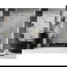 Mexen Lunar-F L skladacie sprchové dvere ľavé 130 cm, transparentné, zlaté brúsené - 836SL-130-050-55-00-L