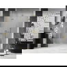 Mexen Lunar-F L skladacie sprchové dvere ľavé 140 cm, transparentné, zlaté brúsené - 836SL-140-050-55-00-L