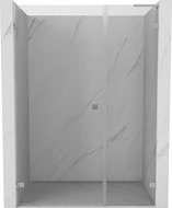 Mexen Lunar-B L Sprchové dvere kyvné ľavé 135 cm, transparentné, kartáčovaný nikel - 832SL-135-050-97-00-L