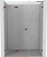Mexen Lunar-F L skladacie sprchové dvere ľavé 110 cm, transparentné, ružové zlato - 836SL-110-050-60-00-L