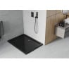 Mexen Flat obdĺžnikový sprchový kút slim 120 x 100 cm, čierny, sifón čierny - 40701012B