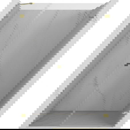 Mexen Lunar-B sprchové dvere výklopné pravé 125 cm, priehľadné, zlaté - 832S-125-050-50-00-P