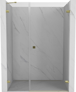 Mexen Lunar-B sprchové dvere pravé 140 cm, transparentné, zlaté - 832S-140-050-50-00-P