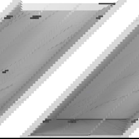 Mexen Lunar-F L skladacie sprchovacie dvere ľavé 125 cm, transparentné, brúsená gun grey - 836SL-125-050-66-00-L